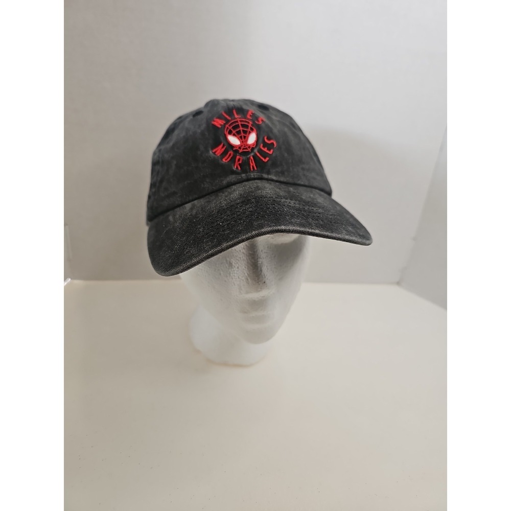 Marvel Spiderman Hat Cap Black Red Miles Morales Snapback Adjustable Comics
